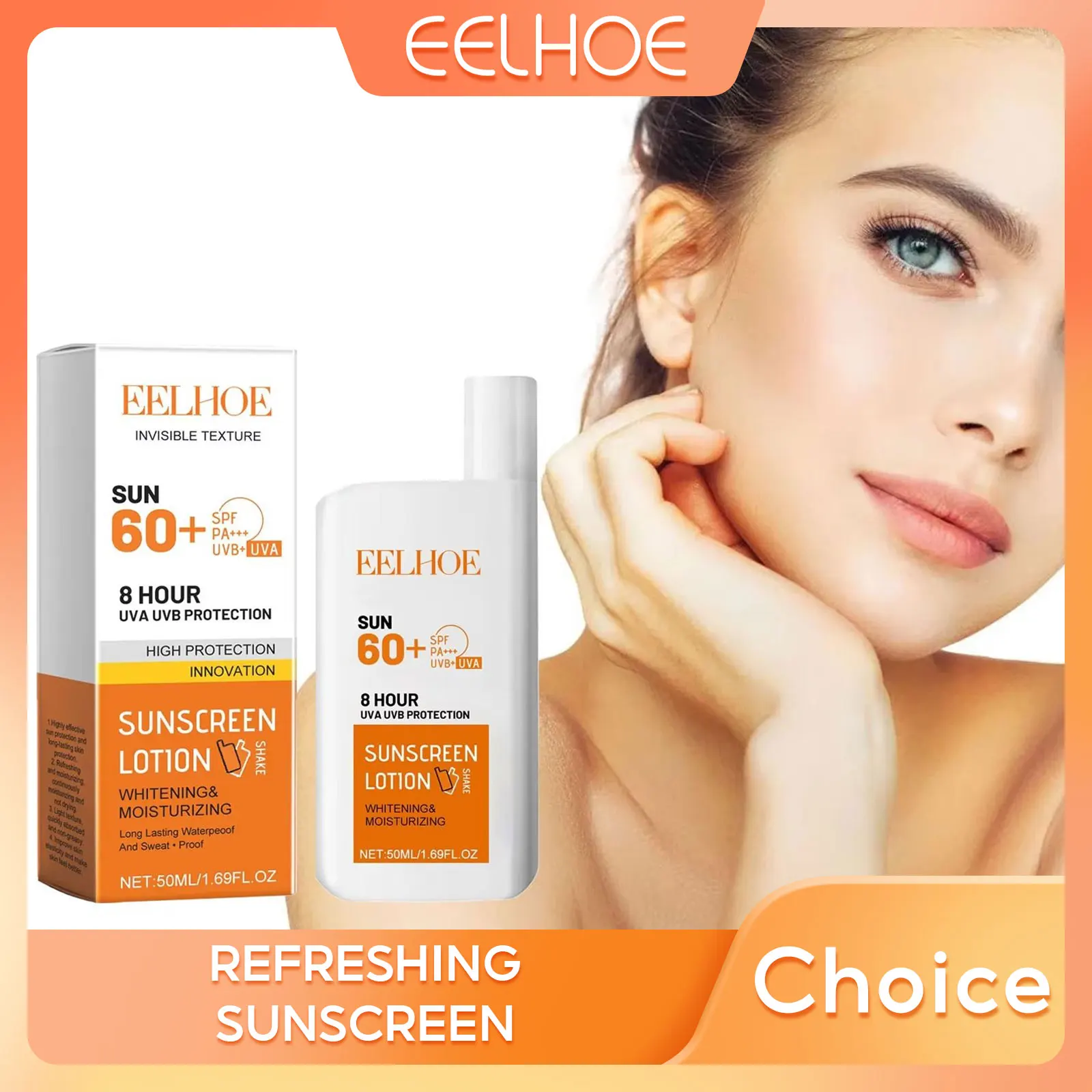 Sonnenschutz creme SPF 60 lang anhaltender UV-Schutz Gesichts Sonnencreme erfrischende feuchtigkeit spendende Isolation lotion Hautpflege produkte Image