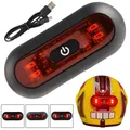 Luce di avvertimento per moto Casco LED Luci intelligenti Segnale notturno Casco da bicicletta Fanale posteriore Accessori per ciclismo di sicurezza universali H5T3