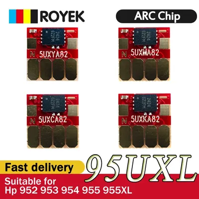 ARC Chip New 95U 952 953 954 955XL Cartridge For HP OfficeJet Pro 7740 8710 8715 8720 8730 8210