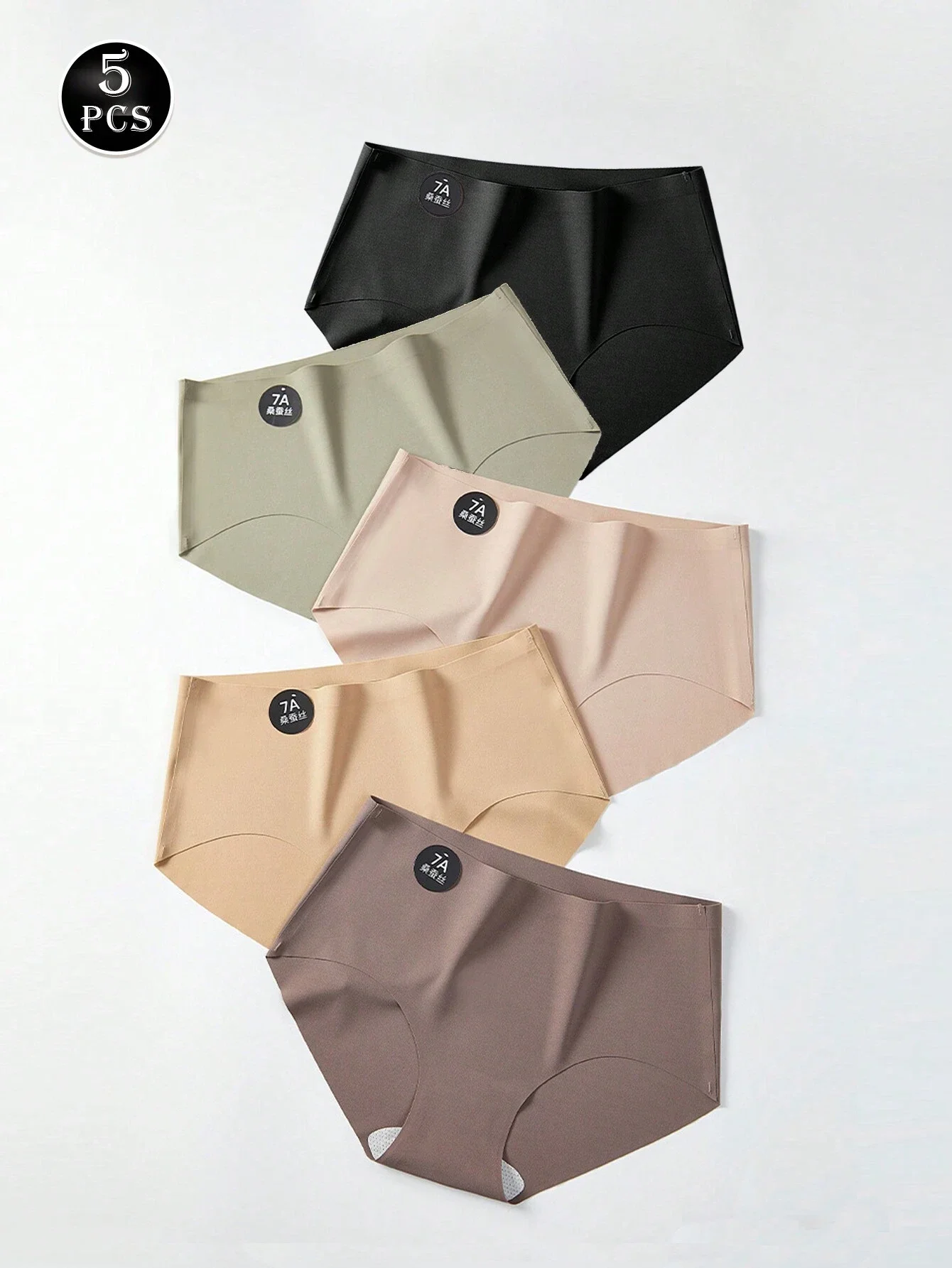 FINETOO 5PCS Nahtlose Slik Höschen Ultradünne Slips Hohe Elastische Atmungsaktive Unterwäsche 7A Bequeme Dessous Weiche Dessous Image