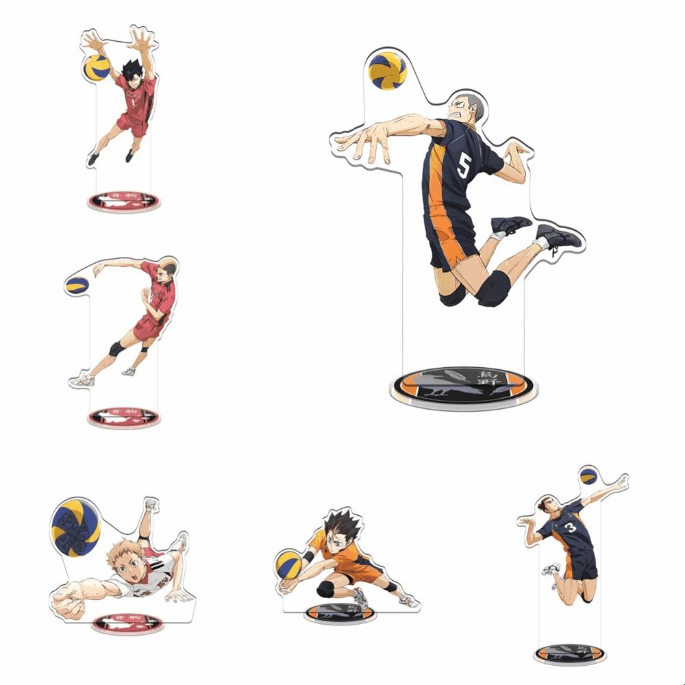 Anime Volleyball Junge Person HD 15CM Acryl Schlüsselanhänger Ständer Kageyama Tobio Volleyball Jungen Figuren Charaktere Desktop Stehend Image