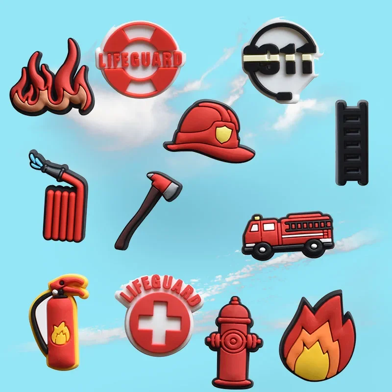 Breloques de chaussures pour Crocs, accessoires de contrôle du feu, breloques pour décorations croco, épingles, accessoire pour hommes, Jeans, sabots pour femmes, Clips