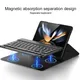 Tastatur einfache Lederbezug für Samsung Galaxy Z Fold 3 Fall BT Mute Tastatur drahtlose Klapp ständer Funda für Fold3