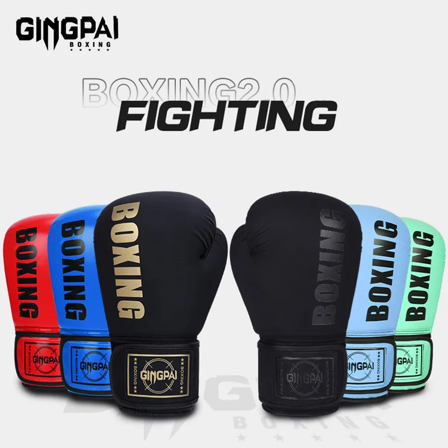 6/8/10/12OZ Kinder Erwachsene Professionelle Sanda Fäuste Kickboxen Handschuhe Training für Männer Frauen Thai Boxen Sandsäcke Muay Thai Handschuhe T Image