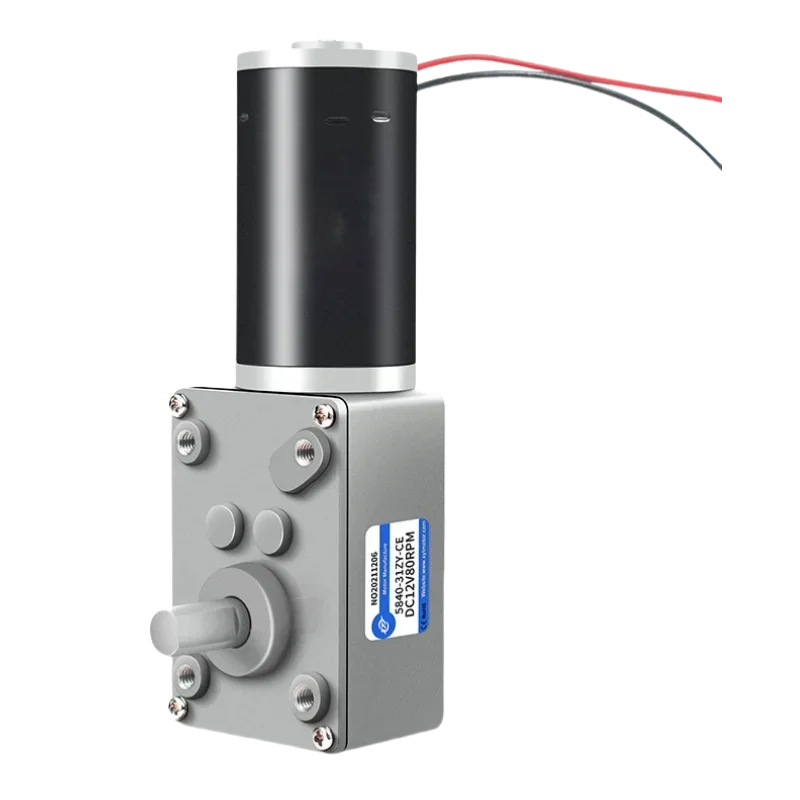 A58SW31ZY DC 12 V 24 V Schneckengetriebemotor, 7–470 U/min, hohes Drehmoment, D-Wellenmotor, 8 mm Welle, drehbare Tischtür, selbstsichernd, 70 kg cm, 6,5 A Image