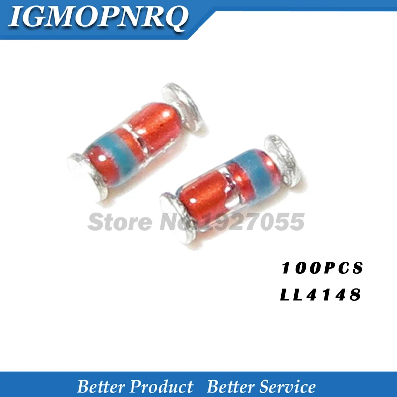 100PCS LL4148 -34 1N4148 4148 SMD Zener Diode NEU Image