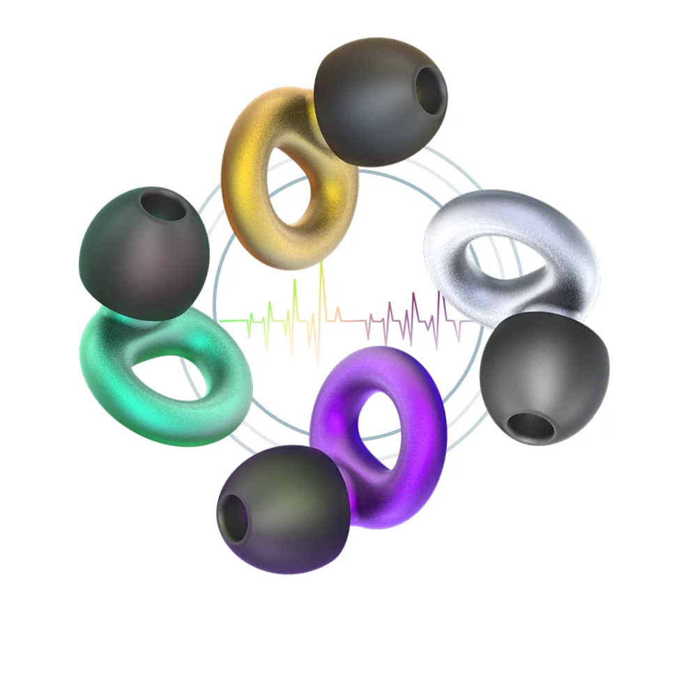 Leise Ohrstöpsel zur Geräuschreduzierung – superweicher, wiederverwendbarer Gehörschutz für Schlaf, Schwimmen und Arbeit, 8 Ohrstöpsel in XS/S/M/L Image