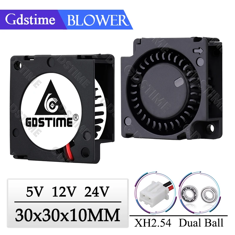 Gdstime 3010 Lüfter 24 V 12 V 5 V 30 MM x 10 MM Gebläse 3 CM Hülse/Dual Ball Kleine Mini Turbo Lüfter für 3D Drucker Teile & Microlab Kühlung Image