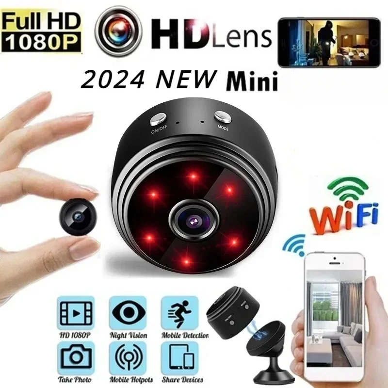 2024 Mini Wifi Mobile Fernbedienung Kamera 1080P HD A9 Mini Kamera Video Überwachung Kamera Home Security Klare Aufnahme Image