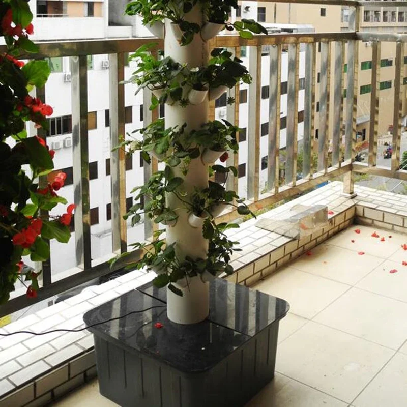 1pc abnehmbare erdlose Anbau geräte DIY Hydro ponik Besiedlung becher pp Balkon dimensionale Pflanz säule Plantas Image