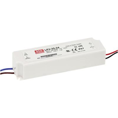 LPV-35-36 LED-Trafo Konstantspannung 36 w 0 - 1 a 36 v/dc nicht dimmbar, Überlastschutz 1 - Mean