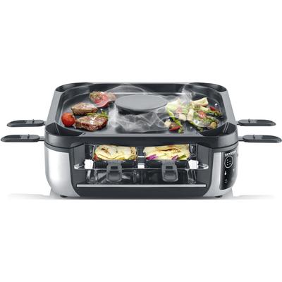 SEVERIN Raclette "RG 2379", schwarz (schwarz, silber), B:37,5cm H:16,5cm T:37,5cm, Raclettes