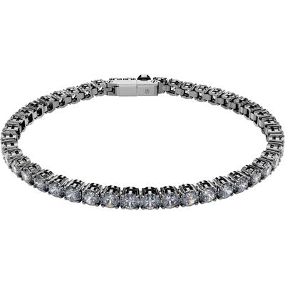 Tennisarmband SWAROVSKI "Matrix, 5648934, 5693927, 5648936, 5657665, 5648927, 5648930, 5657657" Gr. M, grau (dunkelgrau,