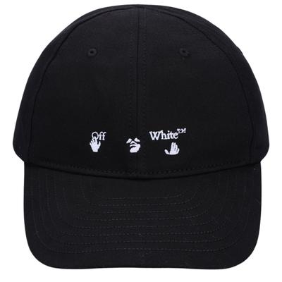 Off-White Hands Off Logo Baseball Cap Schwarzer Hut Image