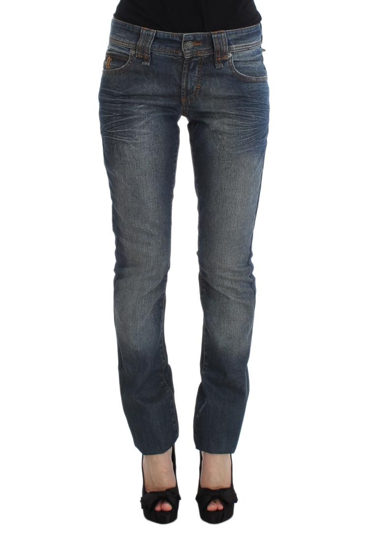 John Galliano Damen Blue Wash Baumwollmischung Slim Fit Jeans