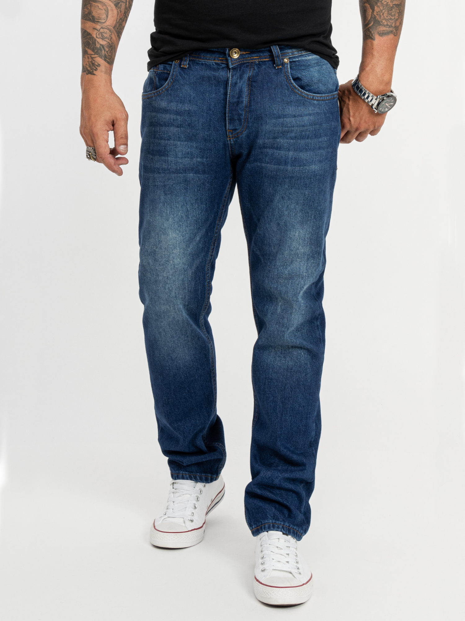Rock Creek Jeans Straight Leg Blau Image
