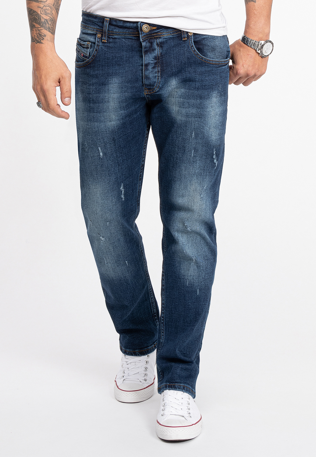 Rock Creek Jeans Straight Leg Blau Image