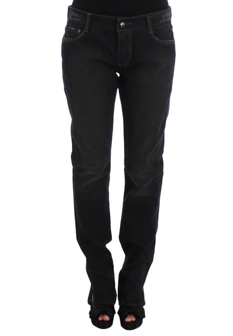 Ermanno Scervino Damen Blue Wash Baumwoll Boyfriend-Jeans Image