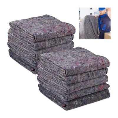 relaxdays 10er-Pack Umzugsdecken -150x200 cm