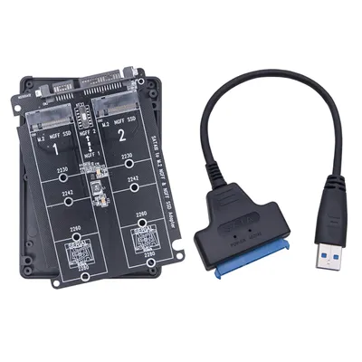 M.2 NGFF SSD Adapter + USB Converter NGFF To SATA3 Adapter Card M.2 NGFF SSD MSATA Protocol To