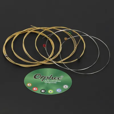 Orphee TX620 6pcs Acoustic Folk Guitar String Set (.010-.047) Phosphor Bronze Extra Light Tension
