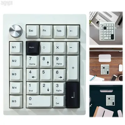 Numeric Keypad 2.4 GHz/BT5.0/Type-C Wired 26 Keys Programmable Macro Keypad RGB Backlight Data Entry