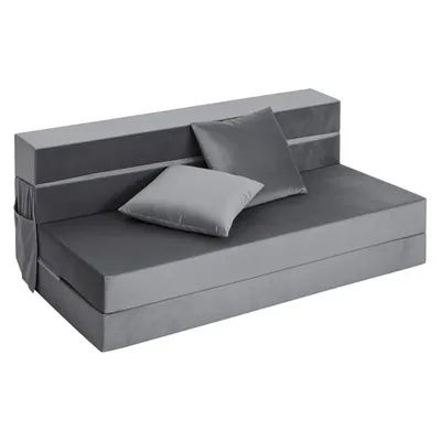 Folding Sofa Bed, 4 in 1 Memory Sponge Floor Couch, Convertible Sleeping Foldable Mattress, Floor