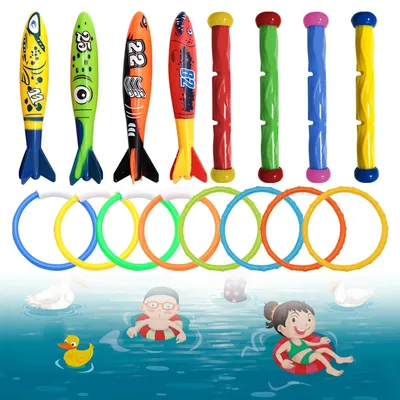 4Pcs Pool Games Sinking Toy Multicolor Cartoon Pool Sinking Toys Creative Swim Dive Toy Set Swimming