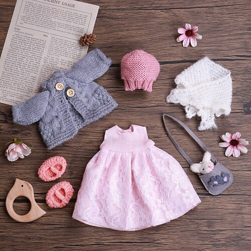 handgemachtes Waldorf Puppenkleiderset für 12 Zoll Puppe handgemachte Muppet Puppe für Weihnachtsgeschenke