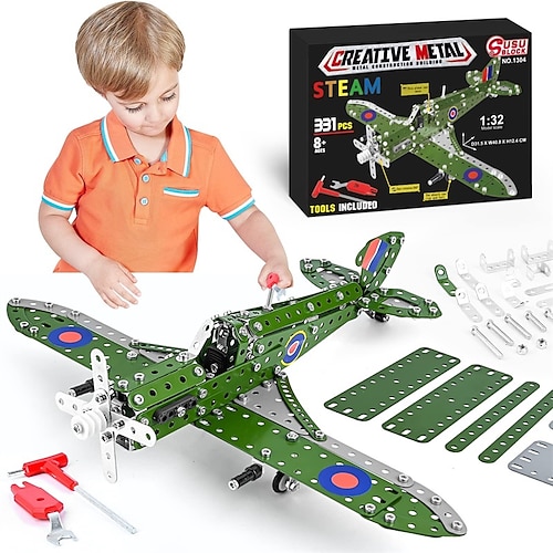 Bauspielzeug Modellflugzeug-Kits für Jungen 8-12 Modellflugzeug Maßstab 132 Metallbausatz Modellflugzeuge für Kinder 8-12 Beste Flugzeuggeschenke für Hurricane-Fan Weihnachtsgeschenk Image