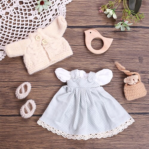 handgemachtes Waldorf Puppenkleiderset für 12 Zoll Puppe handgemachte Muppet Puppe für Weihnachtsgeschenke