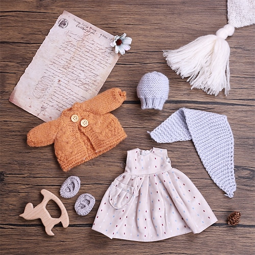 handgemachtes Waldorf Puppenkleiderset für 12 Zoll Puppe handgemachte Muppet Puppe für Weihnachtsgeschenke