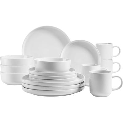 Kombiservice MY HOME "Kosima", weiß, Steinzeug, Geschirr-Sets, 16 Teile, Geschirrset für 4 Personen Image