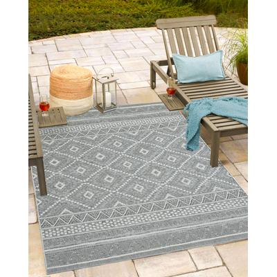 Teppich THE CARPET "Calgary", grau, B:140cm H:1mm L:200cm, Polypropylen, Teppiche, moderner robuster In und Outdoor Teppich Image