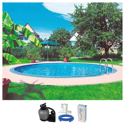 Rundpool KWAD "PALMA inkl. Dämmung Protector zum Volleinbau", weiß, H:120cm Ø:450cm, Schwimmbecken, 5-tlg., mit Foliensack 0,6mm Image