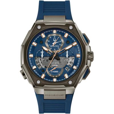 Chronograph BULOVA, blau, Armbanduhren, Herren, Armbanduhr, Quarzuhr, Herrenuhr, bis 30 bar wasserdicht, Saphirglas Image