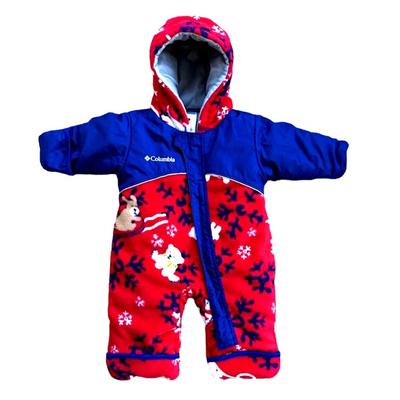 Columbia Jackets & Coats | Columbia Blue Red Winter Animal Print Baby Snowsuit Baby Boy Size 6 Months | Color: Blue/Red | Size: 6mb