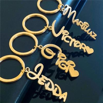 TEMU Exclusive Personalized Keychain Men's Women's Steel Keychain Logo Keychain Jewelry Gifts