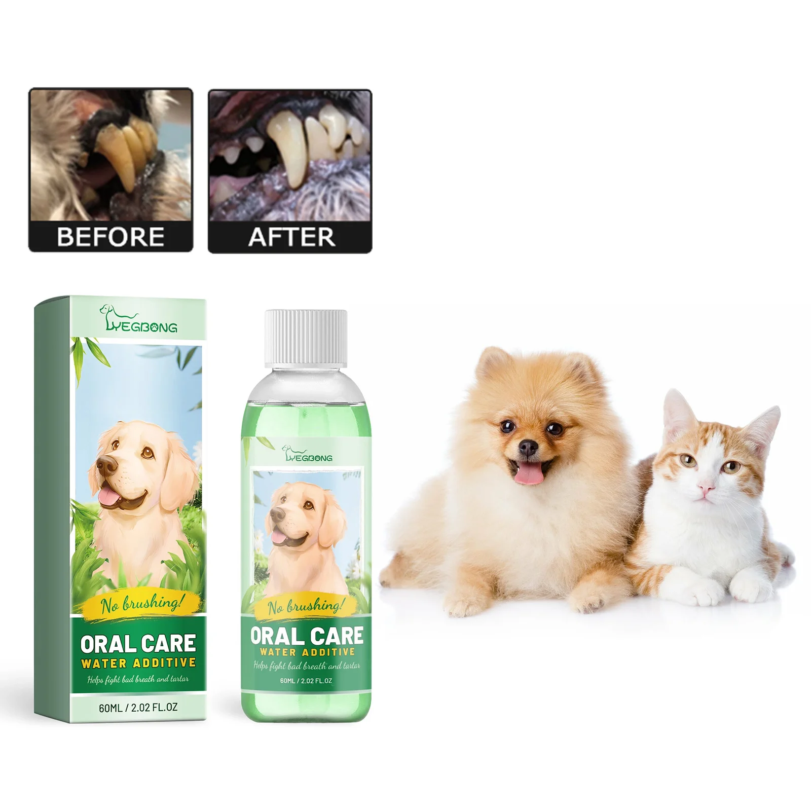 Pet Oral Cleanser Verhindern Zahnstein Katze Zahnstein Entfernung Mundgeruch Lufterfrischer Zahnfleisch Pflege Beseitigen Zähne Reiniger Hund Deodorant Spray Image