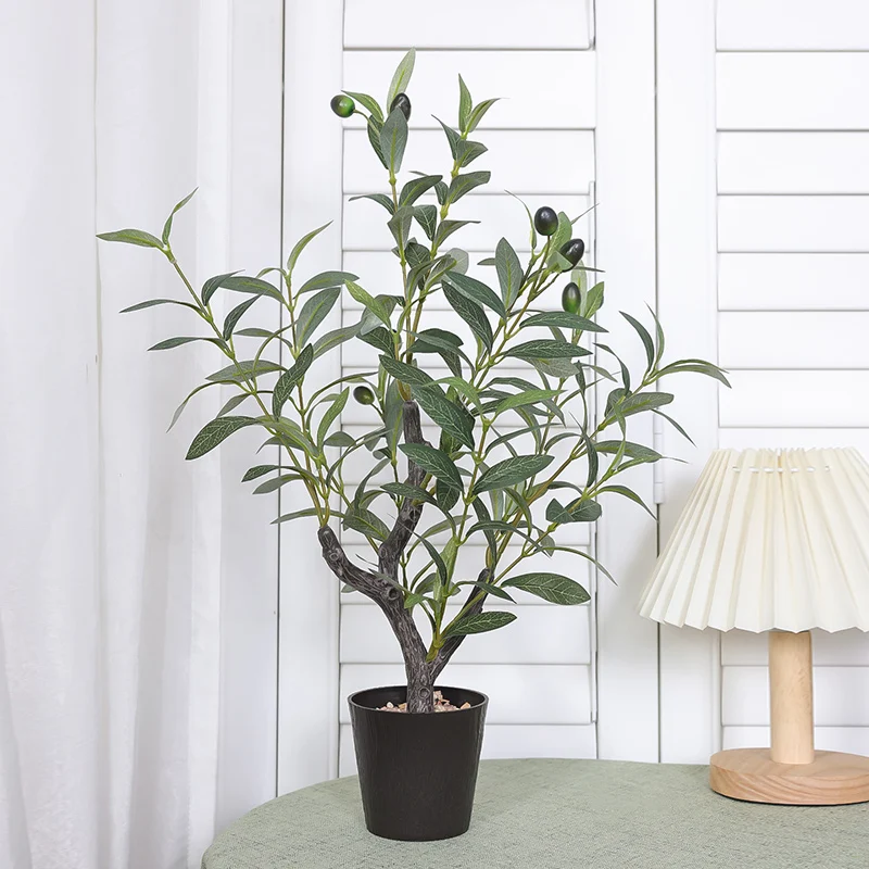 1PC Pflanzensimulationsbaum, simulierter Olivenbaum Pachira Macrocarpa. Topfpflanze mit Geldbaum, geeignet für den Heimgebrauch im Büro. Comme Image