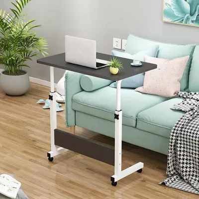 Adjustable Height Portable Upright Office Desk For Home Use Movable Lazy Person Lifting Bedside Table Small Computer Office Desk