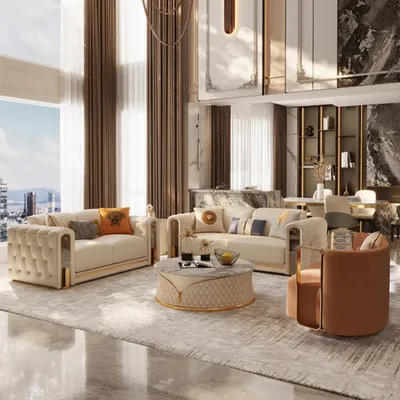 Elegante, luxuriöse, moderne Sofa-Designs, königliches Set, Designer-Ledersofa, Lounge-Loveseat, Divano Soggiorno, Wohnzimmermöbel