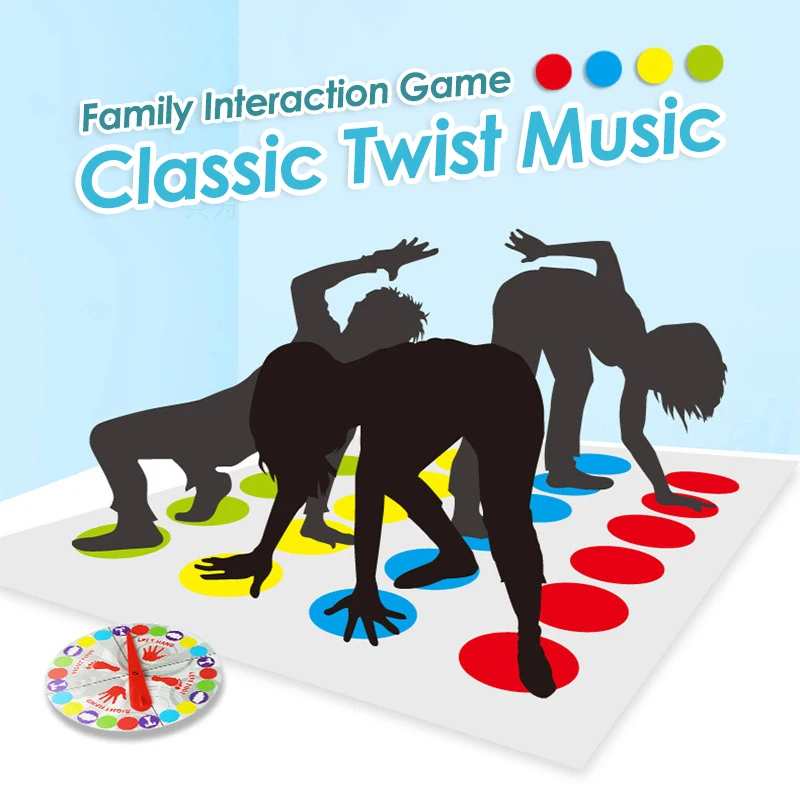 1 ensemble jeu de torsion drôle enfant famille corps torsion tapis de mouvement jeu de société fête amusant jeux de société jeu de fête jeu de famille