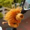 Jouets de décoration de voiture de moto, Lion en peluche court drôle, guidon de moto, Console