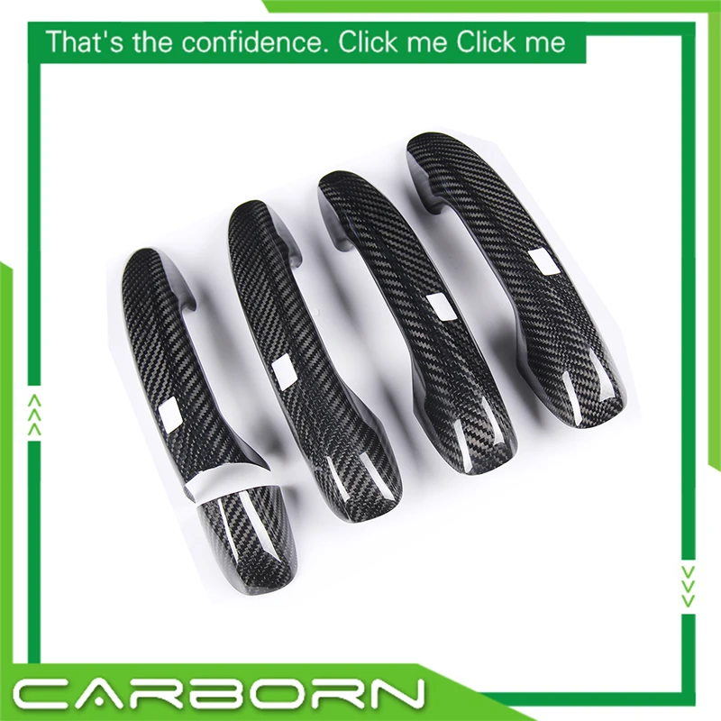 Copertura della maniglia della porta in vera fibra di carbonio a secco 4D per Mercedes Benz BCES GLB GLC GLE CLS EQC Classe W205 2016+ LHD/RHD