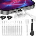 Mini set di spazzole per pulizia altoparlante per telefono cellulare Spina antipolvere per iPhone 15 iPad Tastiera Auricolari Kit di pulizia porta di ricarica universale