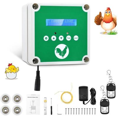 Sjlerst - IP44 Automatische Hühnerstall-Türsteuerung, Timer, Lichterkennung, Fernbedienung, Image
