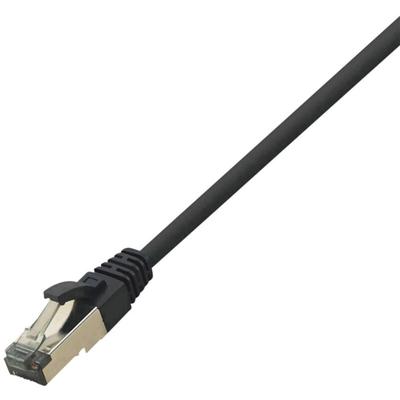 Logilink - CQ8023S RJ45 Netzwerkkabel, Patchkabel cat 8.1 s/ftp 0.50 m Schwarz Halogenfrei 1 St. Image