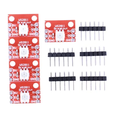 5Pcs WS2812 RGB LED Breakout Electronic PCB Board RGB LED Display Module LED Breakout Module Board