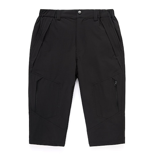 Damen Wandershorts Sommer Außen 10 Schnelltrocknend Leicht Weich Elastisch Shorts Knielang Schwarz Gelb Jagd Angeln Klettern M L XL XXL XXXL Image